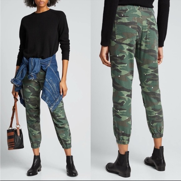 Anthropologie Camouflage Joggers with Elastic Cuffs - Picture 1 of 13